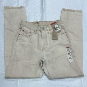 New❗️Levi's Men's 501 Original 100% Cotton Cream Jeans